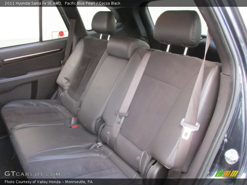 Pacific Blue Pearl / Cocoa Black 2011 Hyundai Santa Fe SE AWD