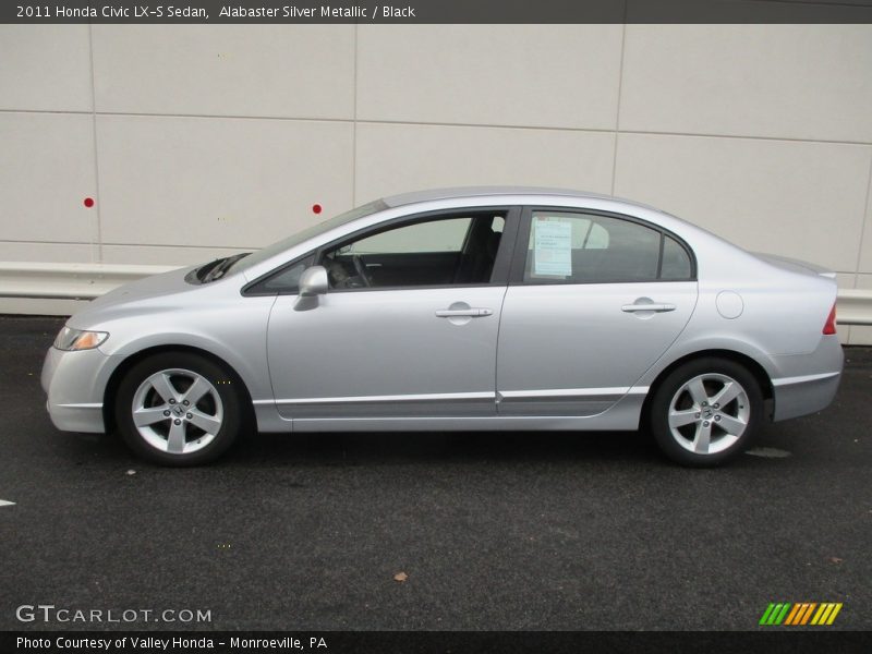Alabaster Silver Metallic / Black 2011 Honda Civic LX-S Sedan