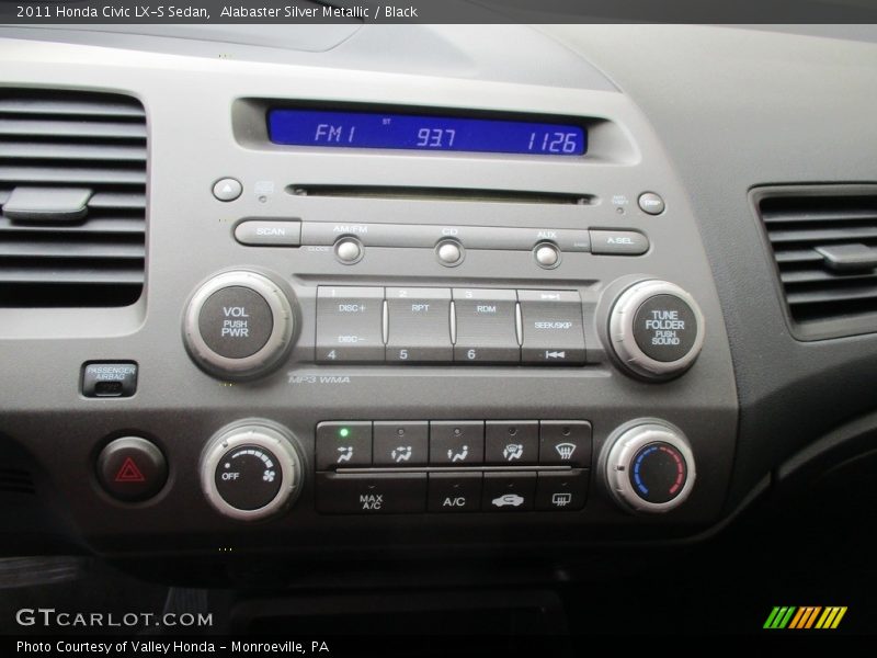 Alabaster Silver Metallic / Black 2011 Honda Civic LX-S Sedan