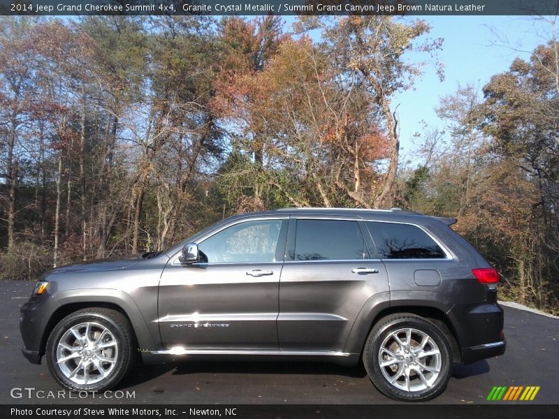 Granite Crystal Metallic / Summit Grand Canyon Jeep Brown Natura Leather 2014 Jeep Grand Cherokee Summit 4x4