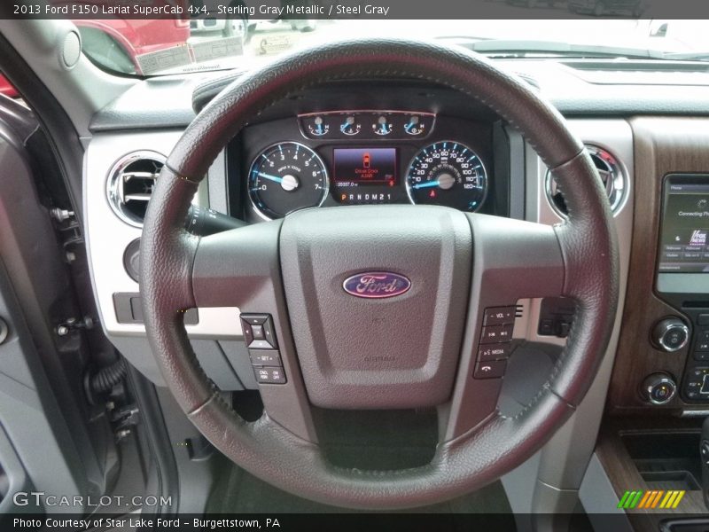 Sterling Gray Metallic / Steel Gray 2013 Ford F150 Lariat SuperCab 4x4