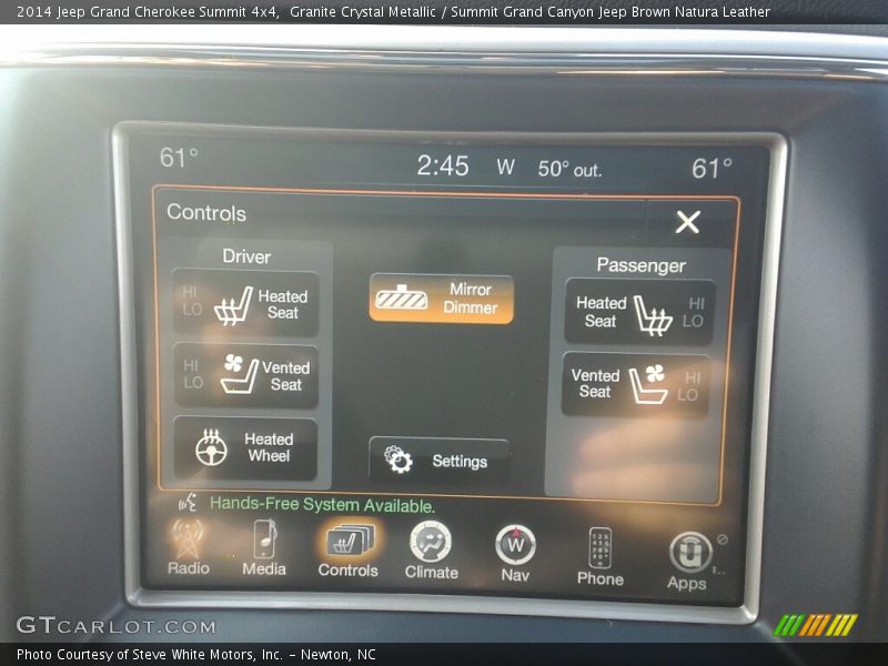 Granite Crystal Metallic / Summit Grand Canyon Jeep Brown Natura Leather 2014 Jeep Grand Cherokee Summit 4x4