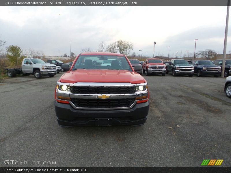 Red Hot / Dark Ash/Jet Black 2017 Chevrolet Silverado 1500 WT Regular Cab