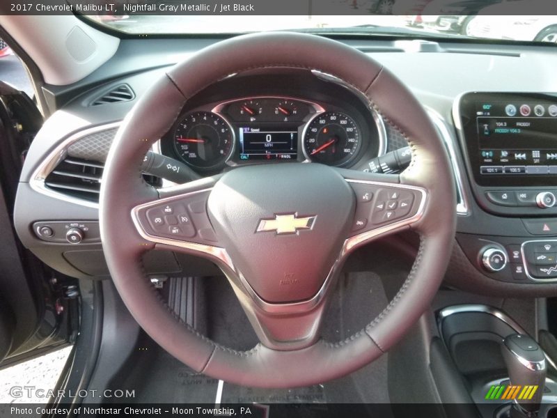Nightfall Gray Metallic / Jet Black 2017 Chevrolet Malibu LT