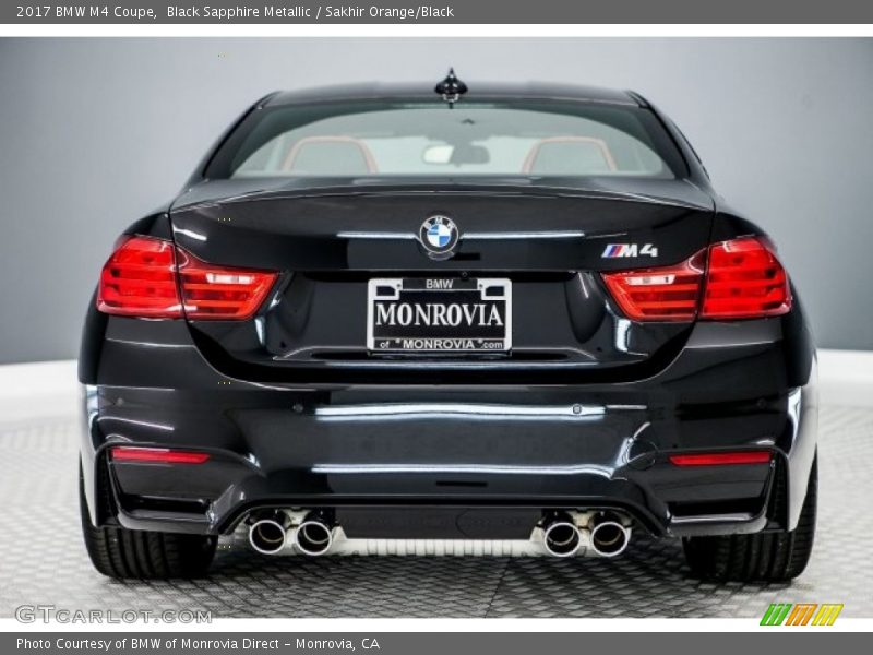 Black Sapphire Metallic / Sakhir Orange/Black 2017 BMW M4 Coupe