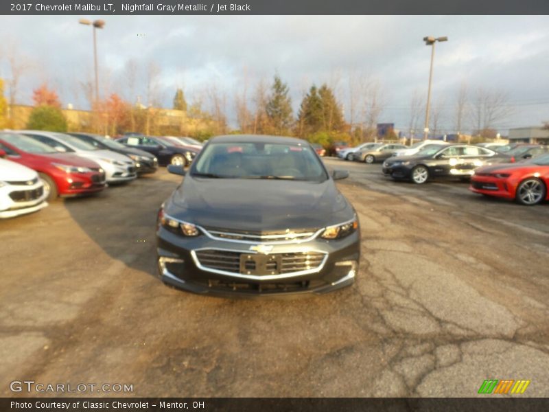 Nightfall Gray Metallic / Jet Black 2017 Chevrolet Malibu LT