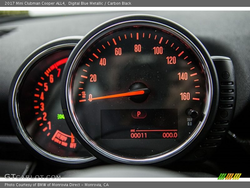 Digital Blue Metallic / Carbon Black 2017 Mini Clubman Cooper ALL4