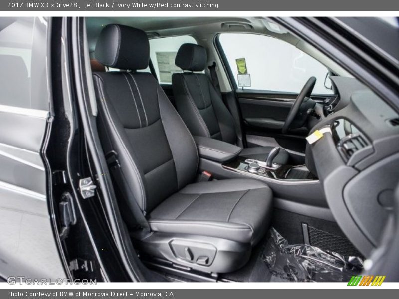 Jet Black / Ivory White w/Red contrast stitching 2017 BMW X3 xDrive28i
