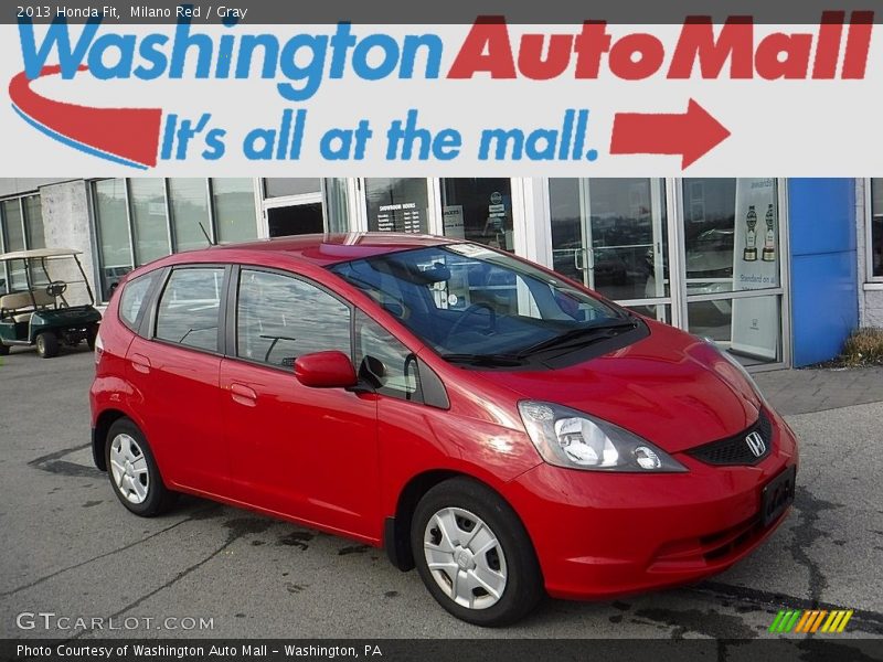 Milano Red / Gray 2013 Honda Fit