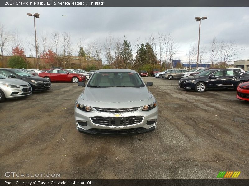 Silver Ice Metallic / Jet Black 2017 Chevrolet Malibu LS