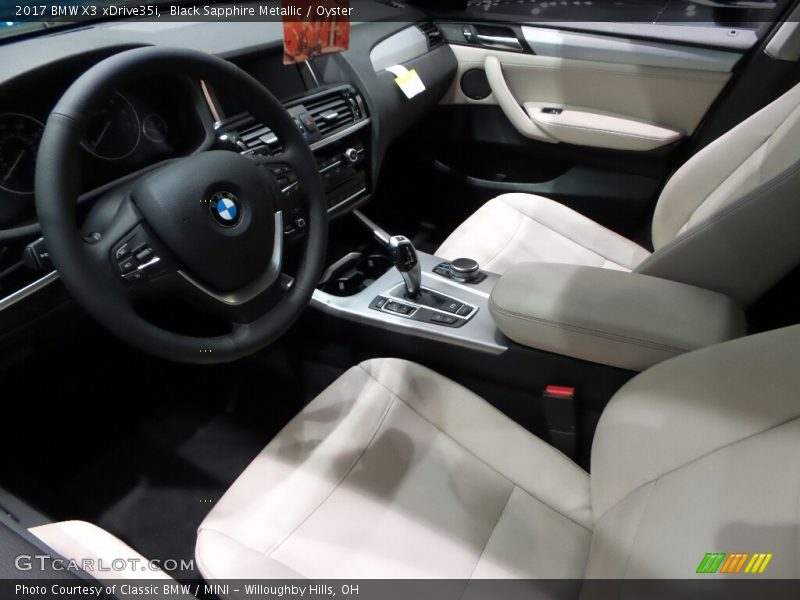 Black Sapphire Metallic / Oyster 2017 BMW X3 xDrive35i