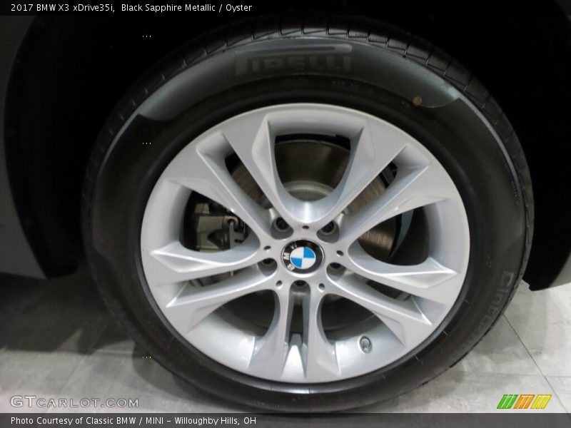 Black Sapphire Metallic / Oyster 2017 BMW X3 xDrive35i