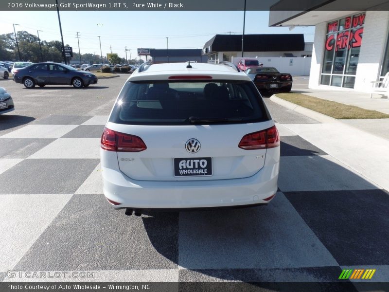 Pure White / Black 2016 Volkswagen Golf SportWagen 1.8T S