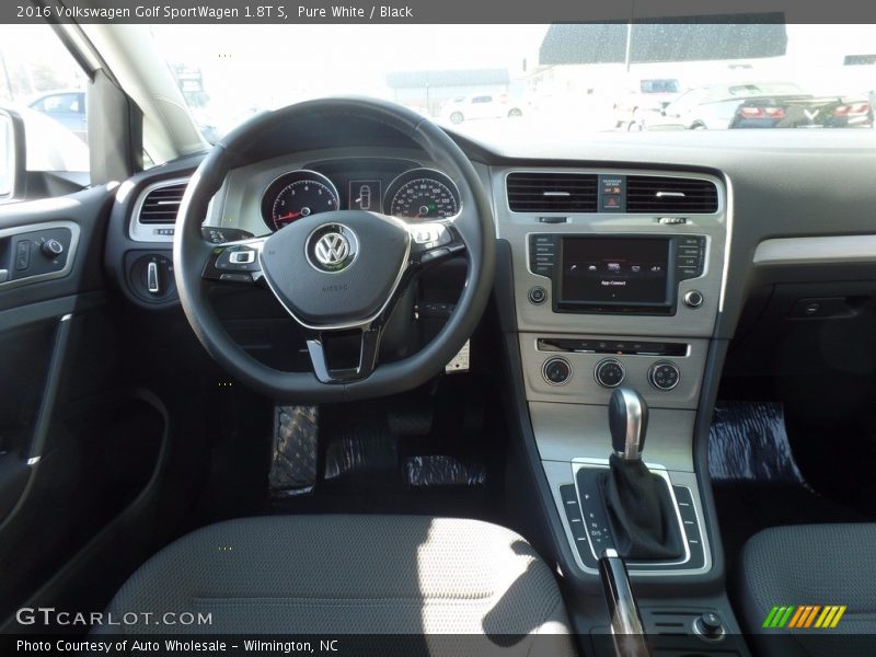 Pure White / Black 2016 Volkswagen Golf SportWagen 1.8T S