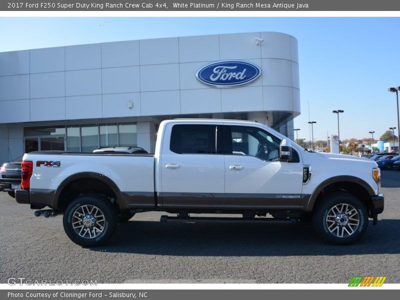  2017 F250 Super Duty King Ranch Crew Cab 4x4 White Platinum