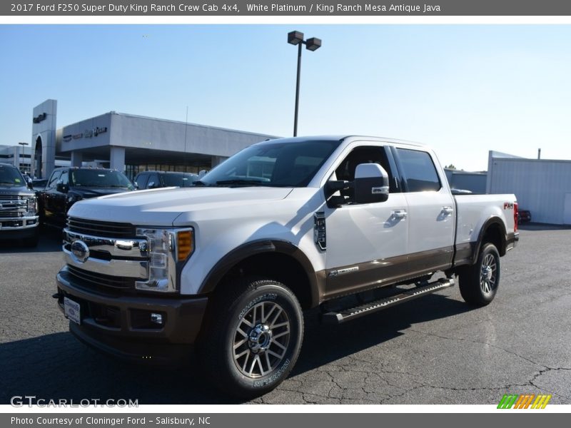 White Platinum / King Ranch Mesa Antique Java 2017 Ford F250 Super Duty King Ranch Crew Cab 4x4