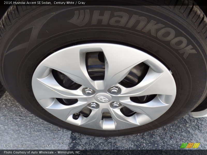 Century White / Gray 2016 Hyundai Accent SE Sedan