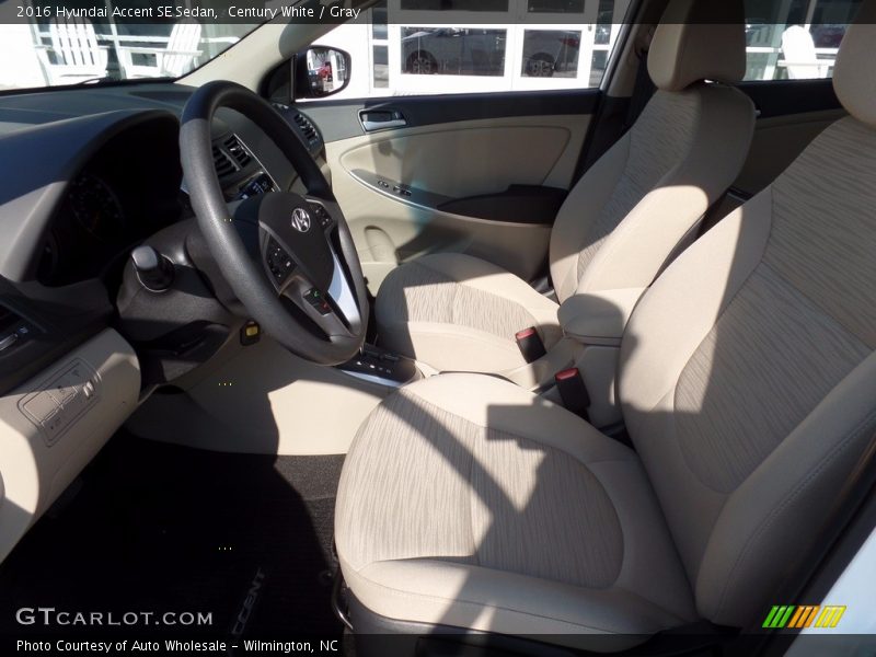 Century White / Gray 2016 Hyundai Accent SE Sedan