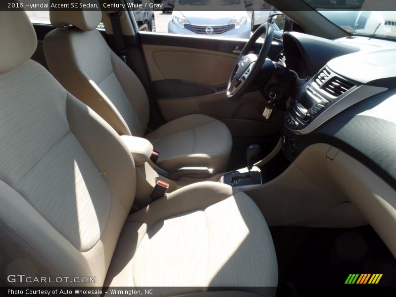 Century White / Gray 2016 Hyundai Accent SE Sedan
