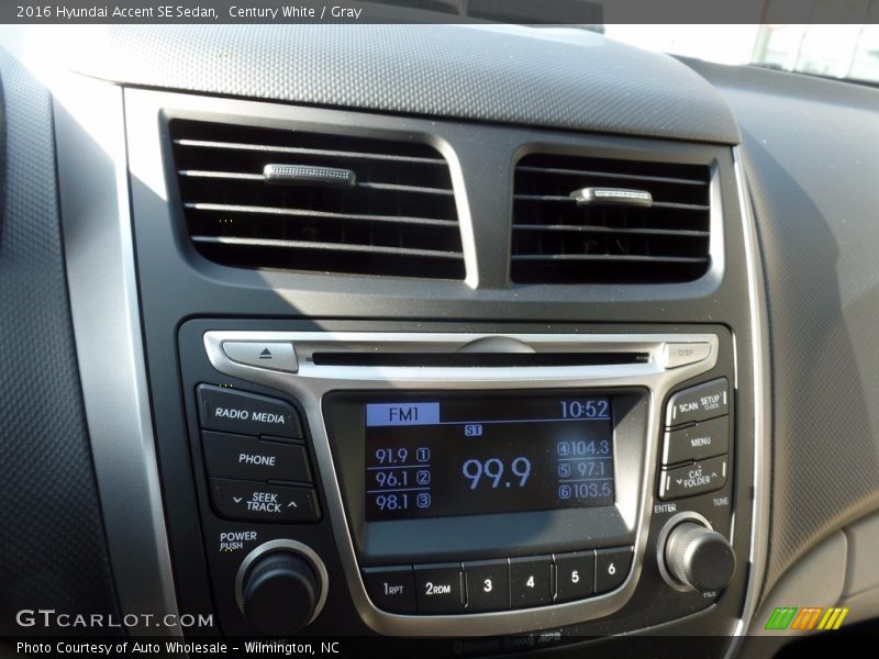 Century White / Gray 2016 Hyundai Accent SE Sedan
