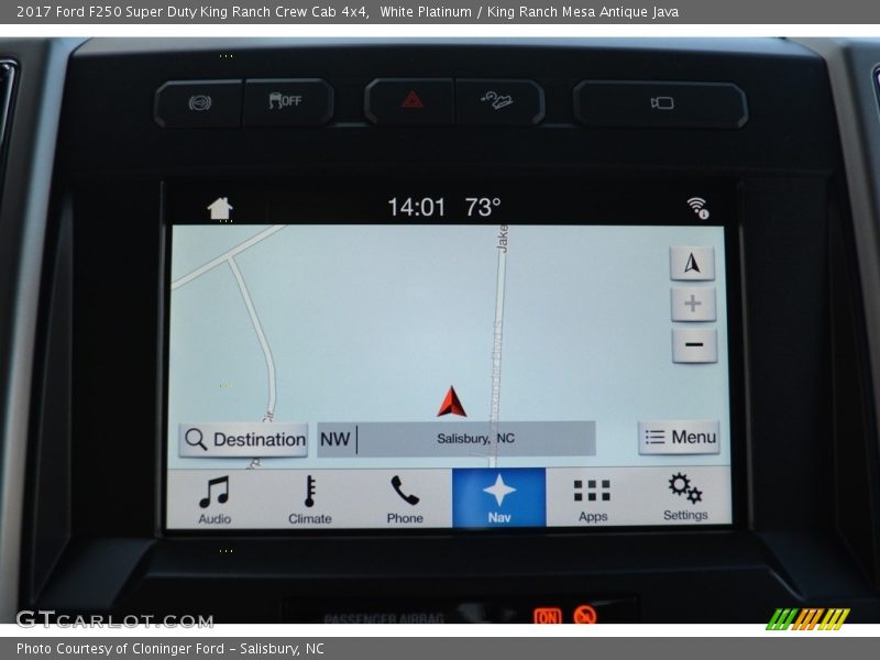 Navigation of 2017 F250 Super Duty King Ranch Crew Cab 4x4