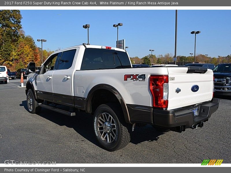 White Platinum / King Ranch Mesa Antique Java 2017 Ford F250 Super Duty King Ranch Crew Cab 4x4