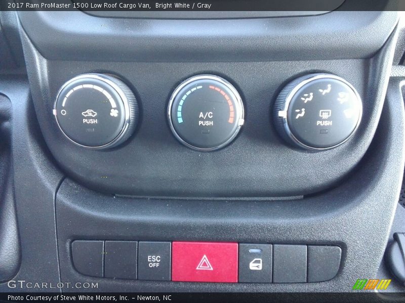 Controls of 2017 ProMaster 1500 Low Roof Cargo Van