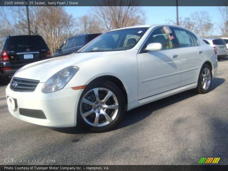 Ivory Pearl / Stone 2005 Infiniti G 35 Sedan