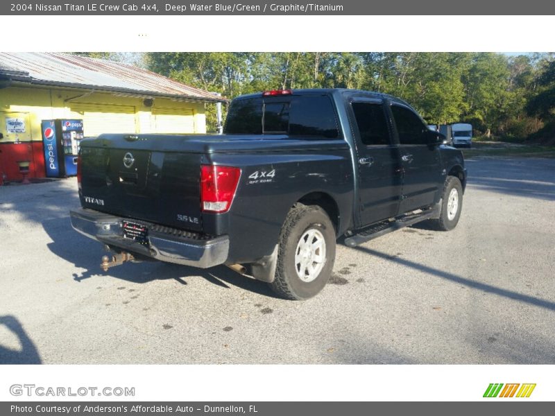 Deep Water Blue/Green / Graphite/Titanium 2004 Nissan Titan LE Crew Cab 4x4
