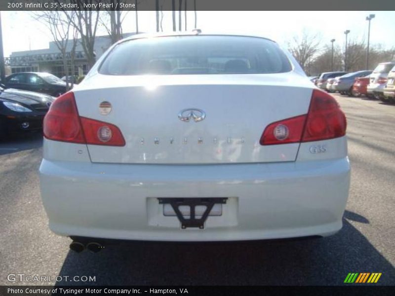 Ivory Pearl / Stone 2005 Infiniti G 35 Sedan