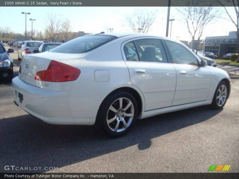 Ivory Pearl / Stone 2005 Infiniti G 35 Sedan