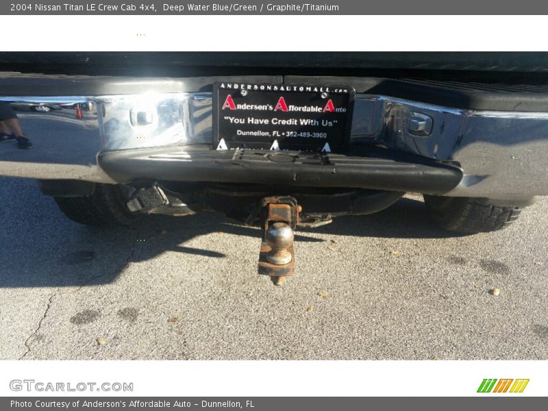 Deep Water Blue/Green / Graphite/Titanium 2004 Nissan Titan LE Crew Cab 4x4