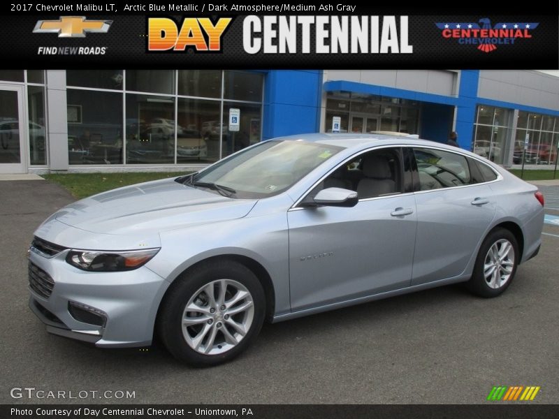 Arctic Blue Metallic / Dark Atmosphere/Medium Ash Gray 2017 Chevrolet Malibu LT