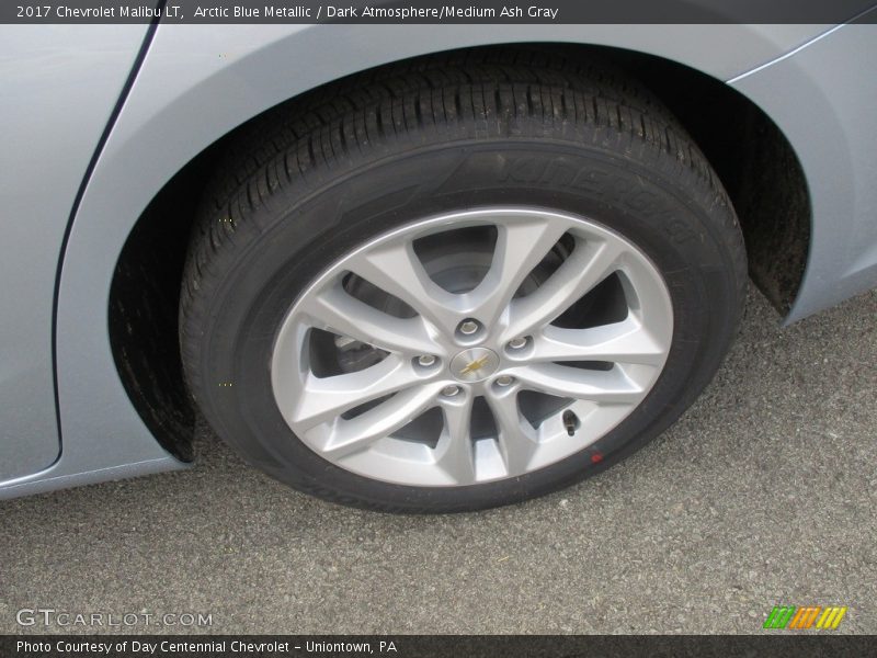 Arctic Blue Metallic / Dark Atmosphere/Medium Ash Gray 2017 Chevrolet Malibu LT