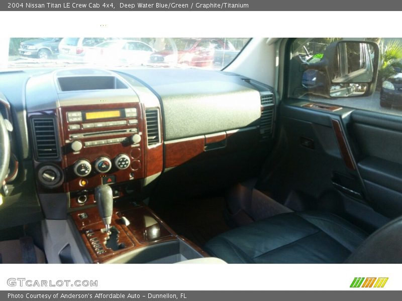 Deep Water Blue/Green / Graphite/Titanium 2004 Nissan Titan LE Crew Cab 4x4