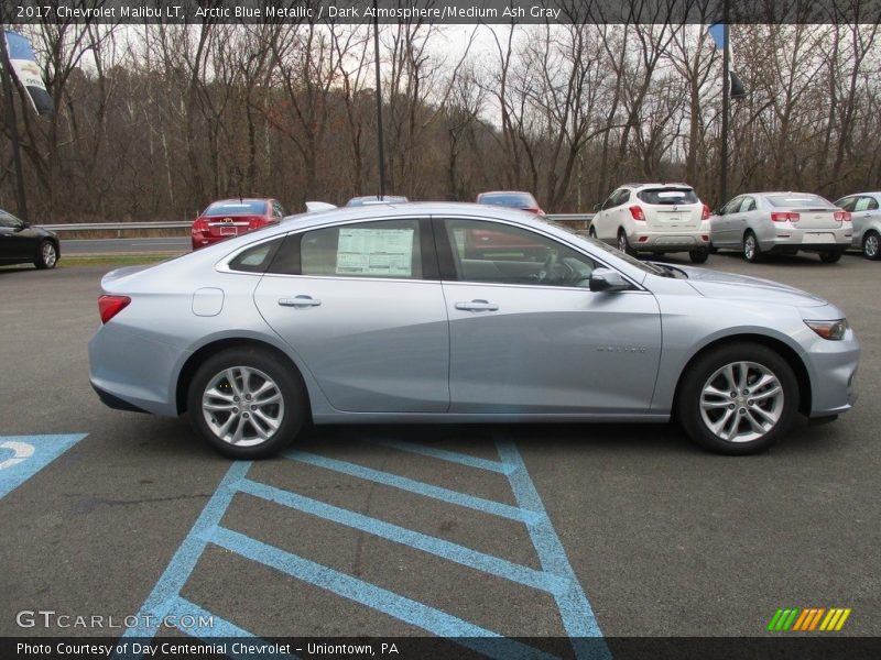 Arctic Blue Metallic / Dark Atmosphere/Medium Ash Gray 2017 Chevrolet Malibu LT