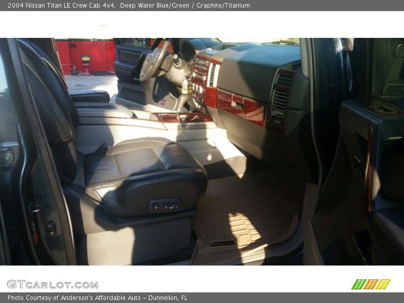 Deep Water Blue/Green / Graphite/Titanium 2004 Nissan Titan LE Crew Cab 4x4