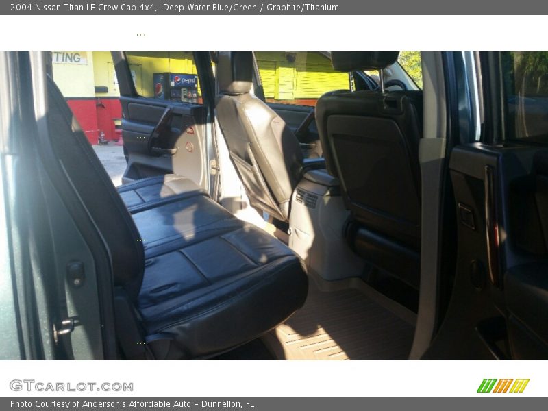 Deep Water Blue/Green / Graphite/Titanium 2004 Nissan Titan LE Crew Cab 4x4