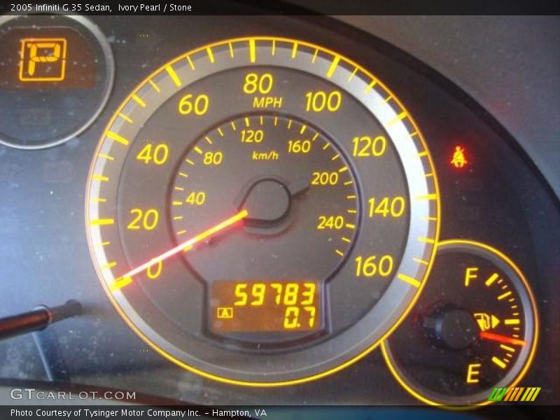 Ivory Pearl / Stone 2005 Infiniti G 35 Sedan