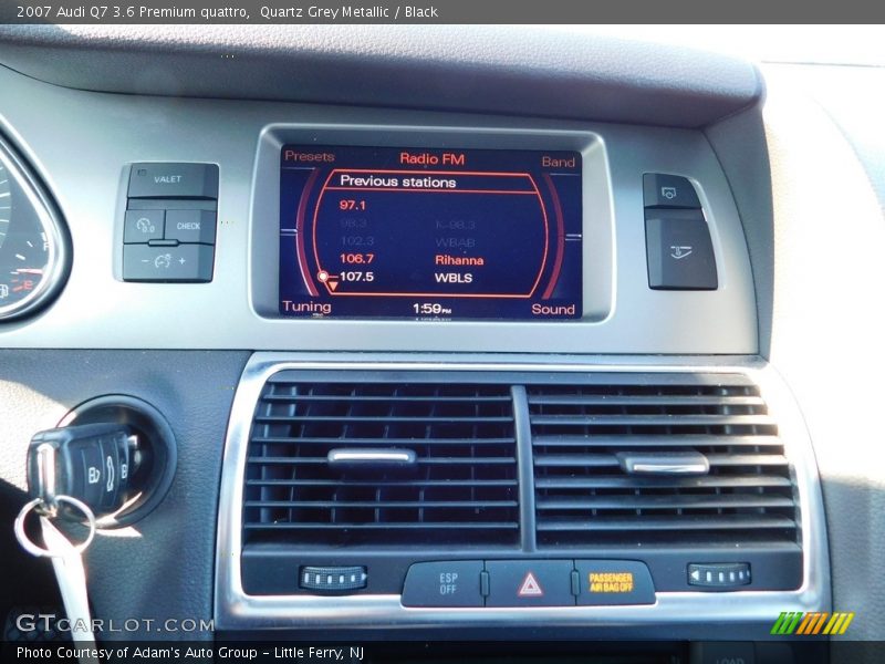 Quartz Grey Metallic / Black 2007 Audi Q7 3.6 Premium quattro