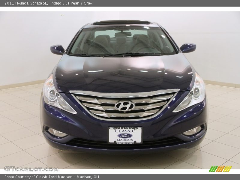 Indigo Blue Pearl / Gray 2011 Hyundai Sonata SE