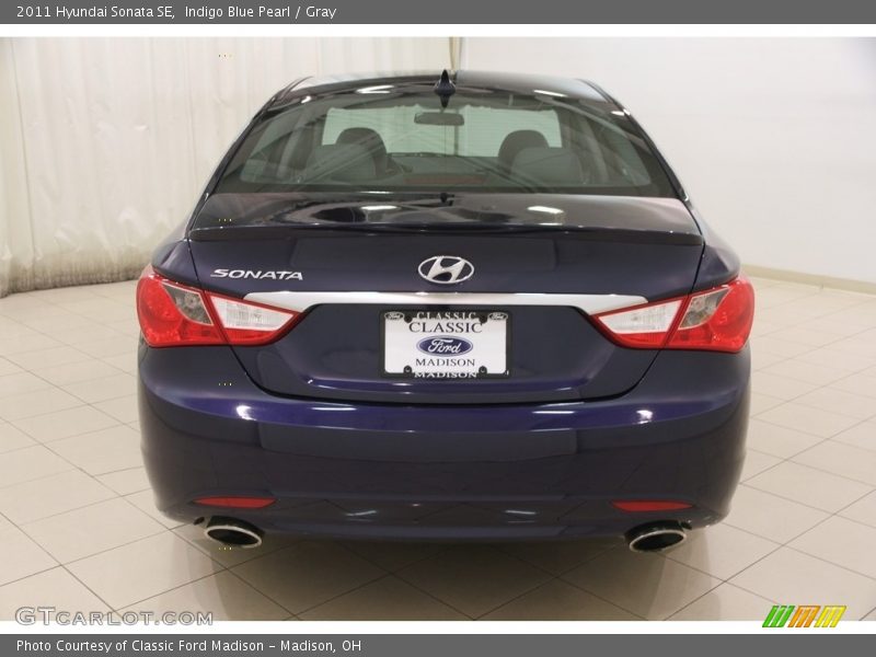 Indigo Blue Pearl / Gray 2011 Hyundai Sonata SE