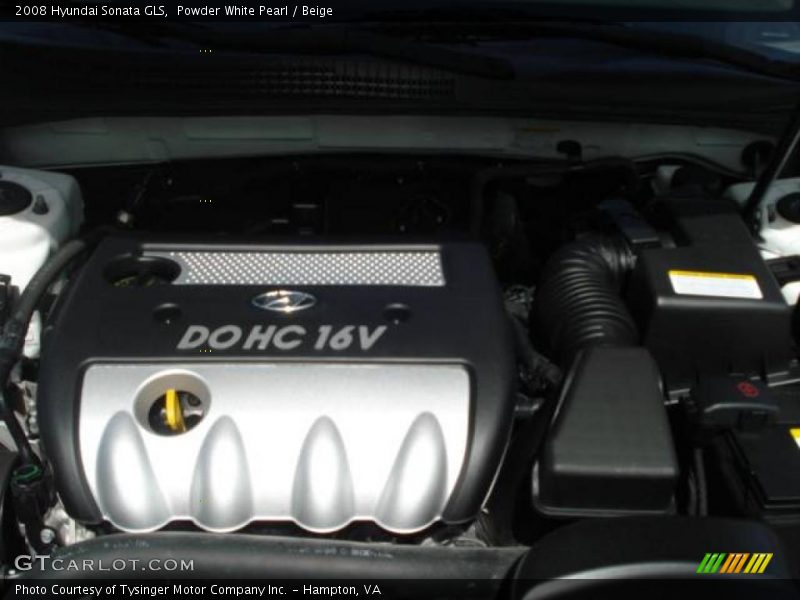 Powder White Pearl / Beige 2008 Hyundai Sonata GLS