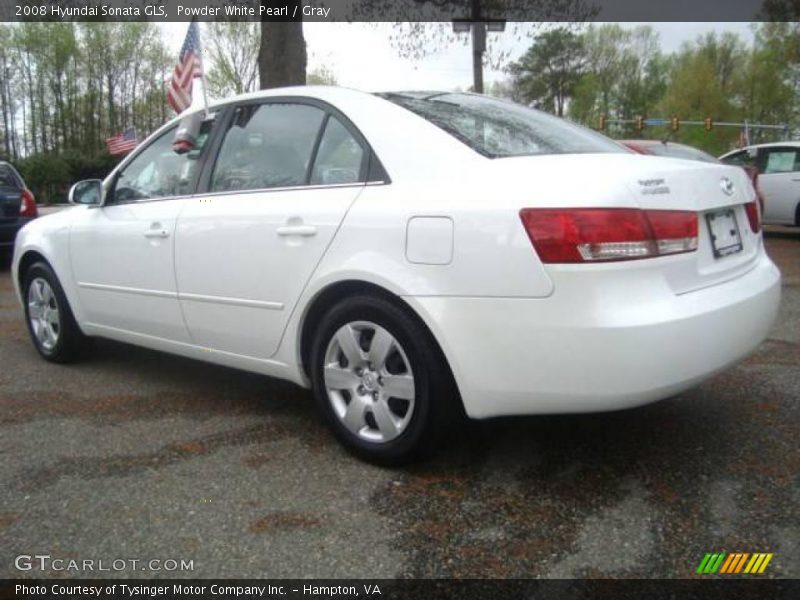 Powder White Pearl / Gray 2008 Hyundai Sonata GLS
