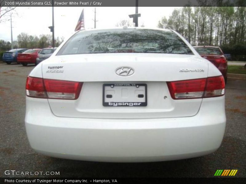 Powder White Pearl / Gray 2008 Hyundai Sonata GLS