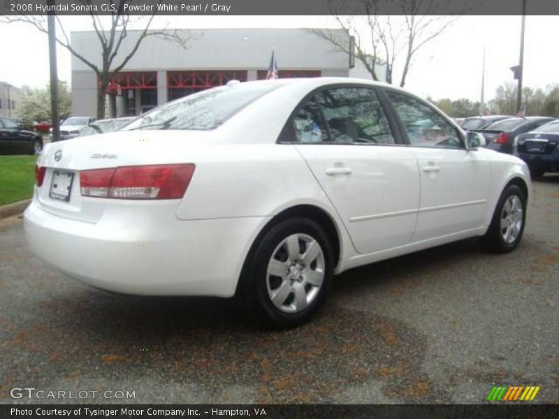 Powder White Pearl / Gray 2008 Hyundai Sonata GLS