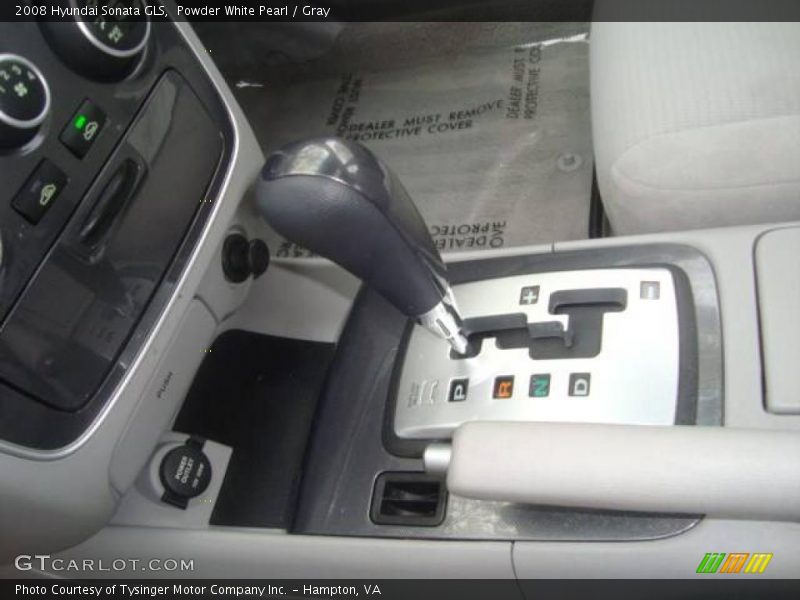 Powder White Pearl / Gray 2008 Hyundai Sonata GLS