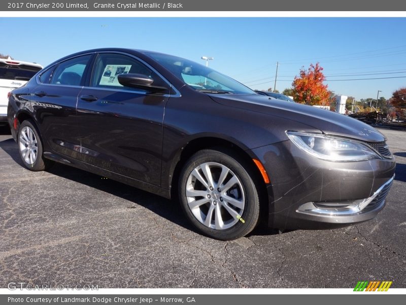 Granite Crystal Metallic / Black 2017 Chrysler 200 Limited