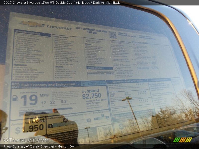  2017 Silverado 1500 WT Double Cab 4x4 Window Sticker