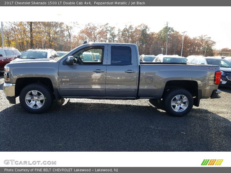 Pepperdust Metallic / Jet Black 2017 Chevrolet Silverado 1500 LT Double Cab 4x4